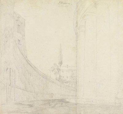 Blick von der Kolonnade, Piazza San Pietro, Rom von John George Brown